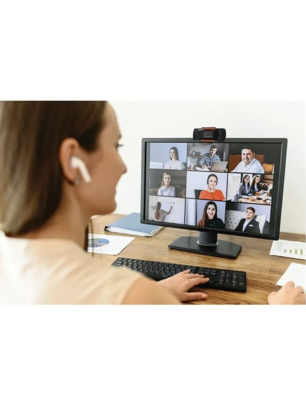 HD 720P Webcam USB w/Mic Plug Play PC Mac Laptop Camera Video Streaming [COPY]